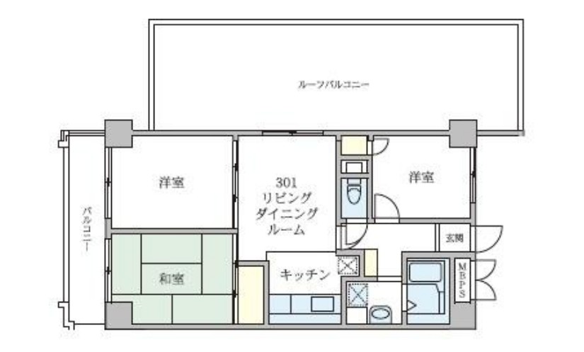 若葉グリーンプラザ八番館の間取り