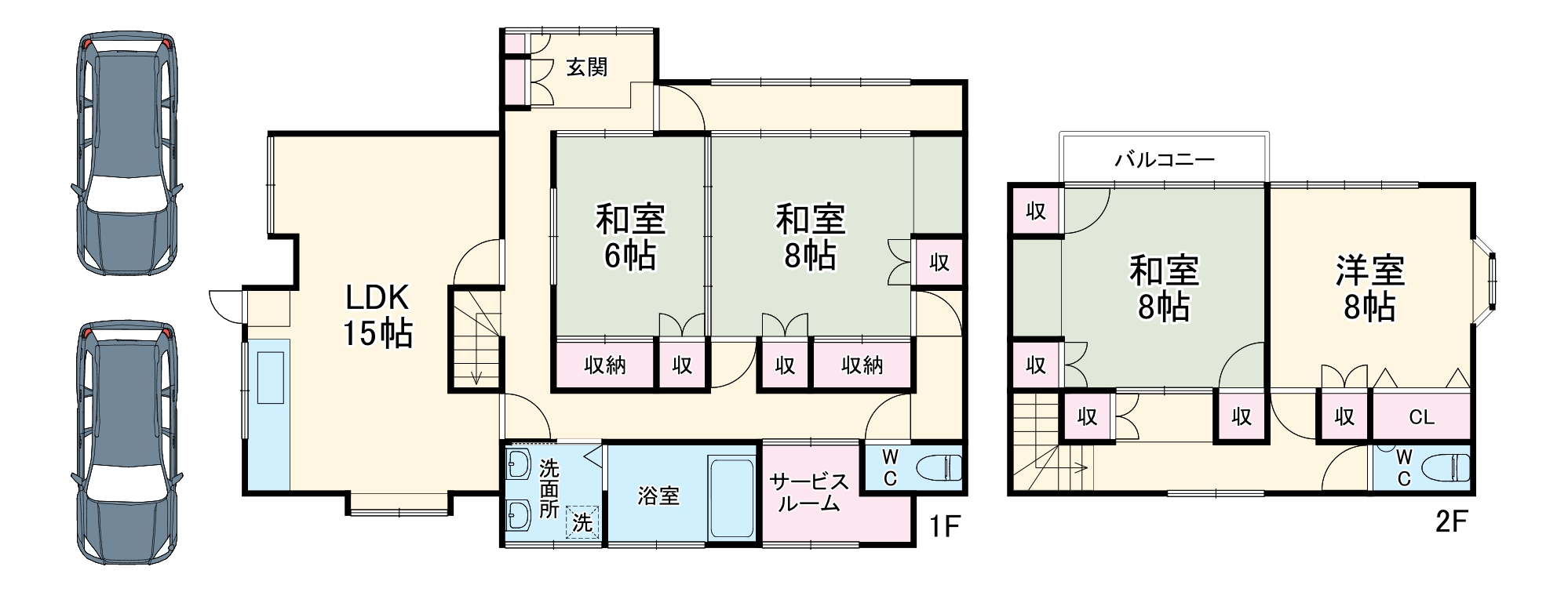 鹿浜3丁目戸建の間取り