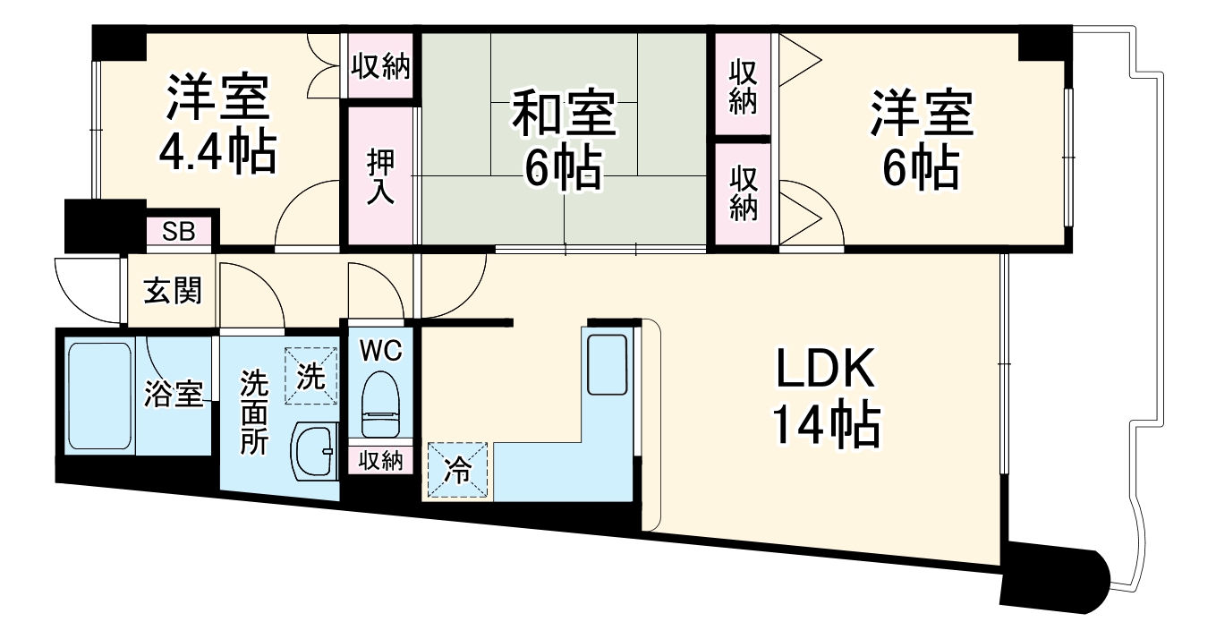 アール・ケープラザ横浜Ⅱの間取り