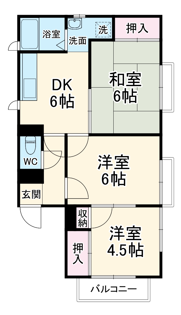 サウスハイツの間取り