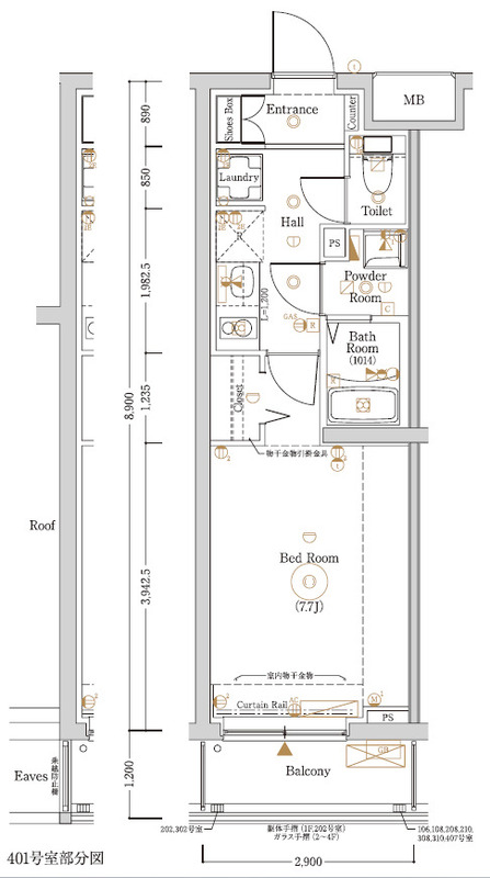 Log登戸Station sideの間取り