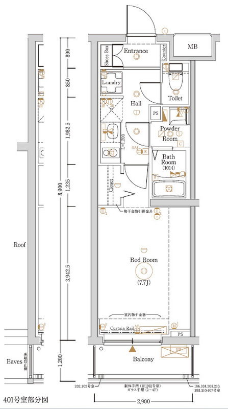 Log登戸Station sideの間取り