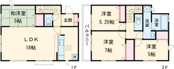 東小松川2丁目築浅戸建ての間取り