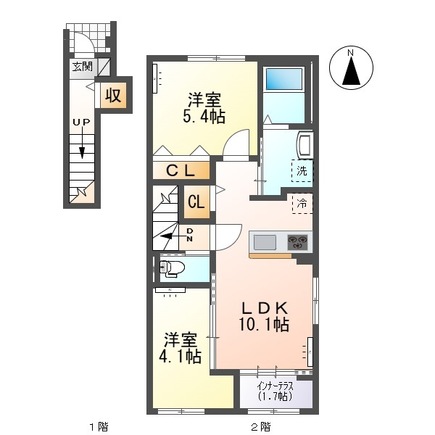 木曽川町門間南屋敷新築アパートの間取り