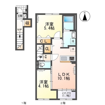 木曽川町門間南屋敷新築アパートの間取り