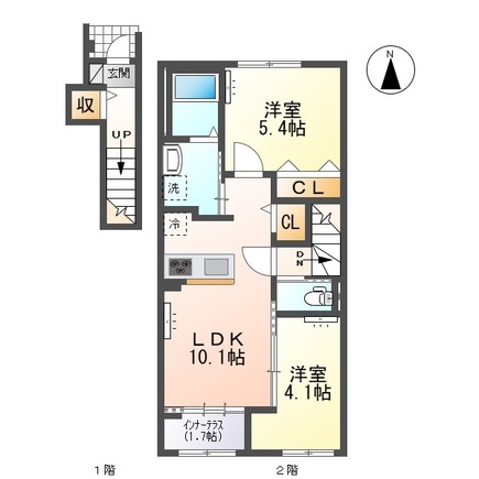 木曽川町門間南屋敷新築アパートの間取り