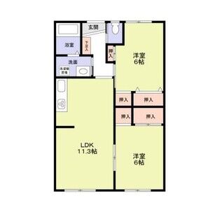 市川ハイツの間取り