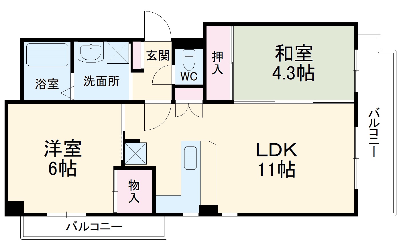 マティエール曽根の間取り