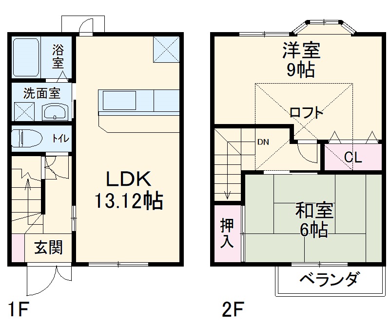 テラスハウス若井の間取り