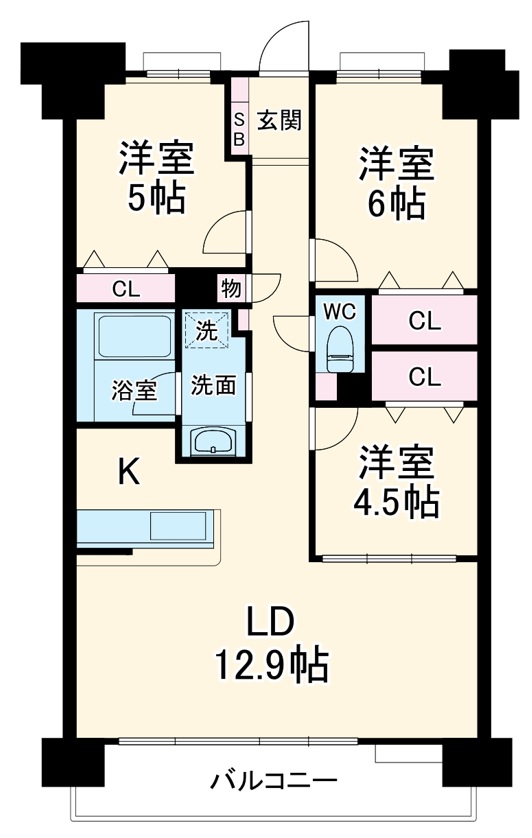ロイヤルクレストベイレジデンスの間取り
