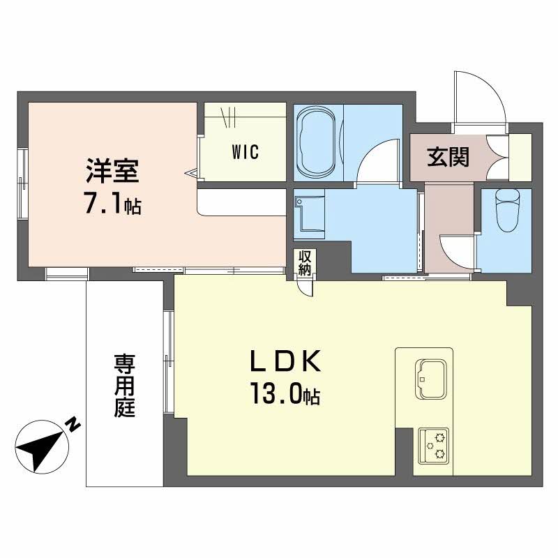 宮前町の完工年月(2026年8月)築の賃貸マンションの間取り