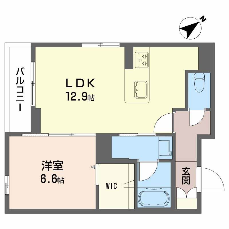 宮前町の完工年月（2026年8月）築の賃貸マンションの間取り
