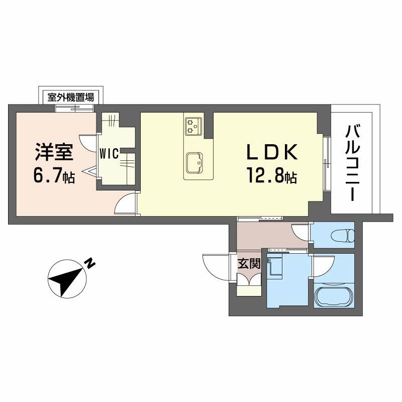 宮前町の完工年月（2026年8月）築の賃貸マンションの間取り