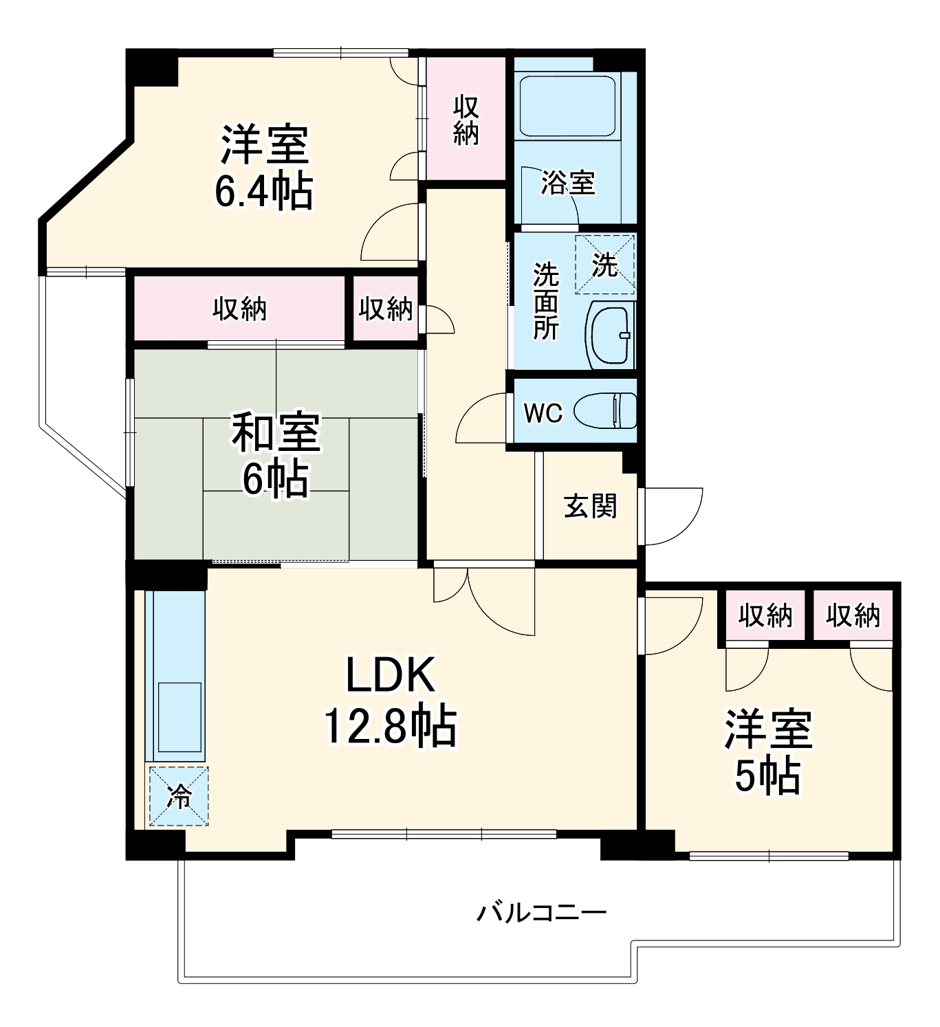 リバーサイドカーム土佐堀の間取り