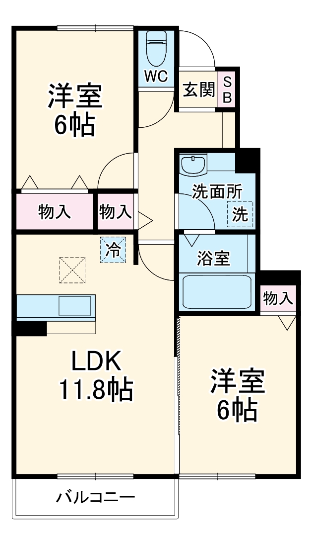 D-ROOM河西の間取り