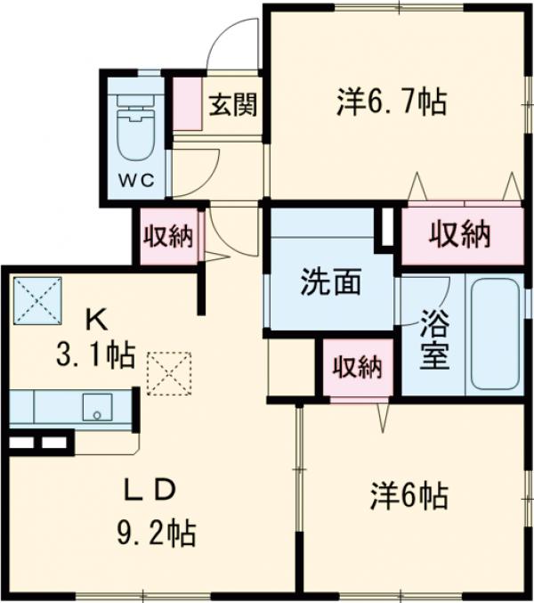 ビックタウン A棟の間取り
