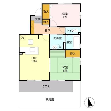 パティオBの間取り