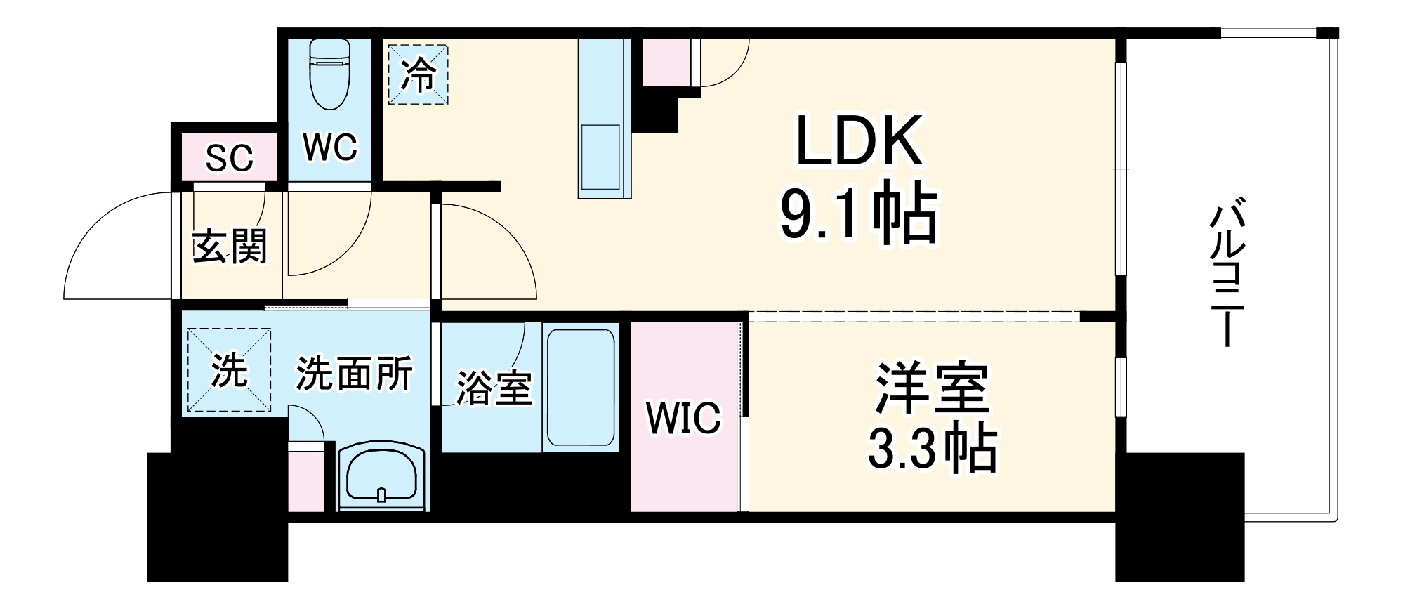 リビオレゾン塚本ステーションプレミアの間取り