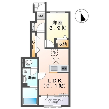 西五城新築アパートの間取り
