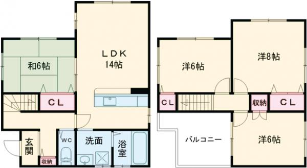 西京極西衣手町借家の間取り