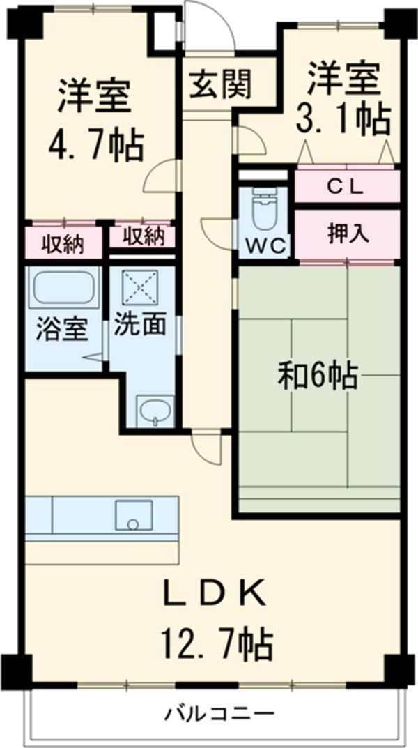 リアンジェ泉大津の間取り