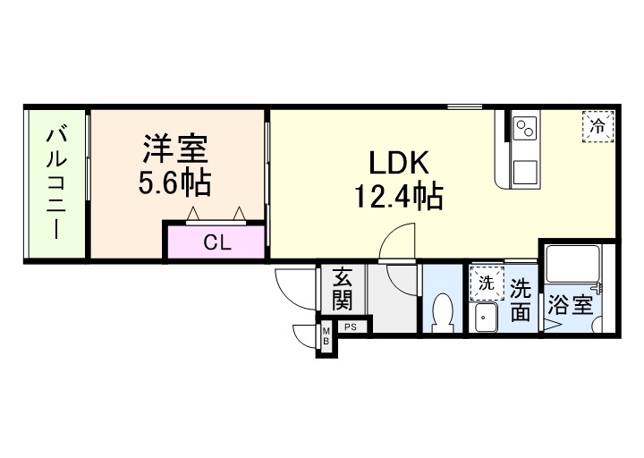 フジパレス岸和田市藤井町2丁目の間取り