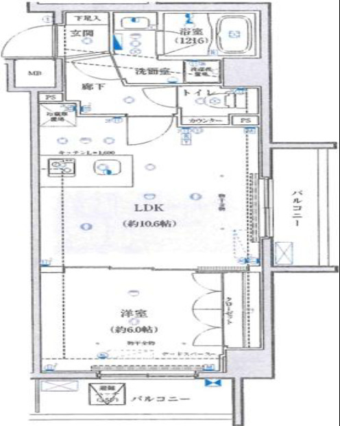 東墨田の完工年月(2020年4月)築の賃貸マンションの間取り