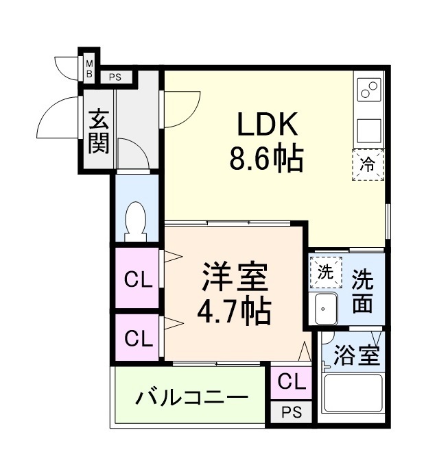 フジパレス岸和田市藤井町2丁目の間取り