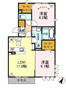 ロイジェントパークスレイクタウンⅡLの間取り
