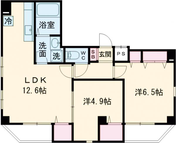 緑の完工年月(2019年7月)築の賃貸マンションの間取り