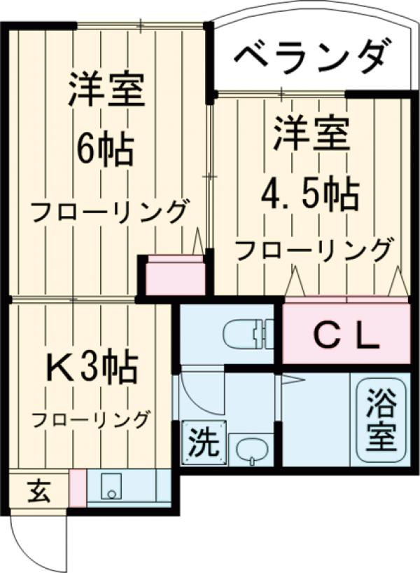 二興コーポ新小岩の間取り
