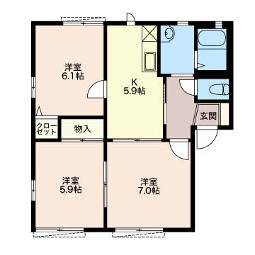 サンセリテのせ?Aの間取り