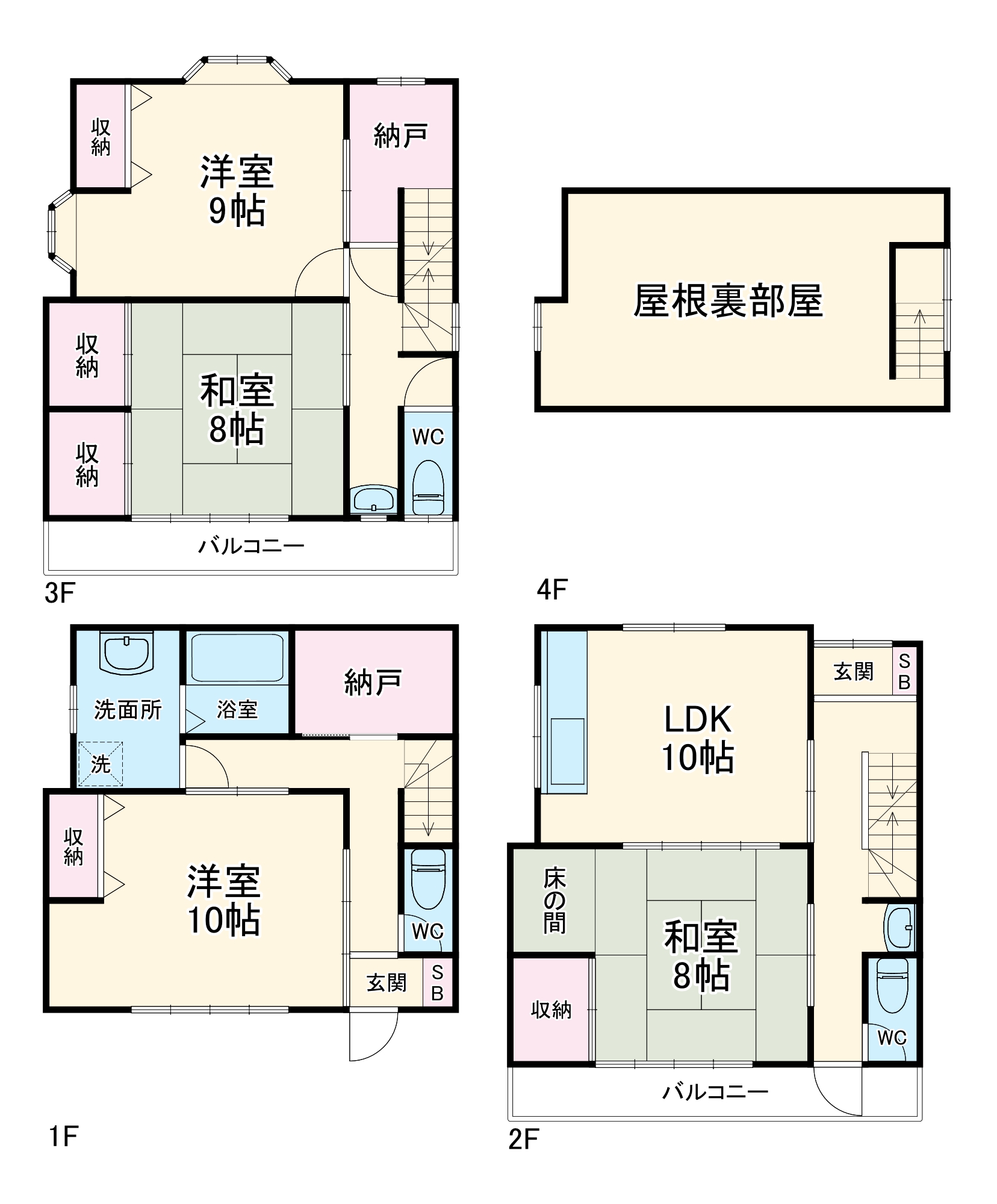 東本郷戸建の間取り