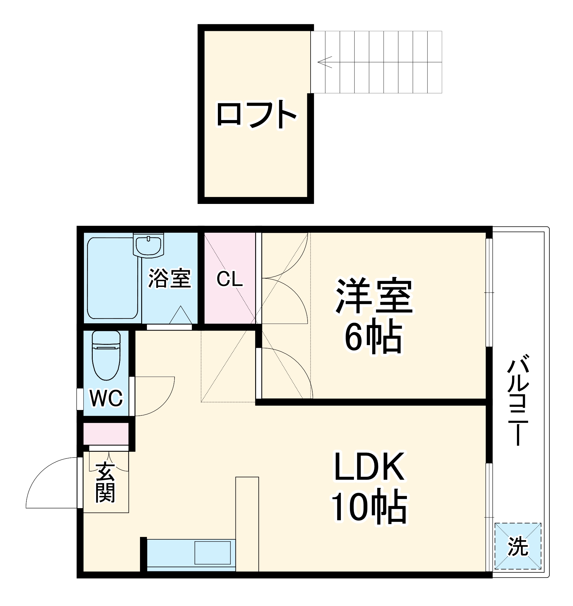 レオパレス蘇我第8の間取り