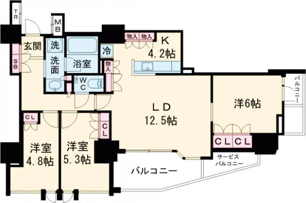 プレミスト三鷹の間取り