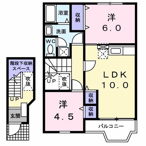 ソレアードAの間取り