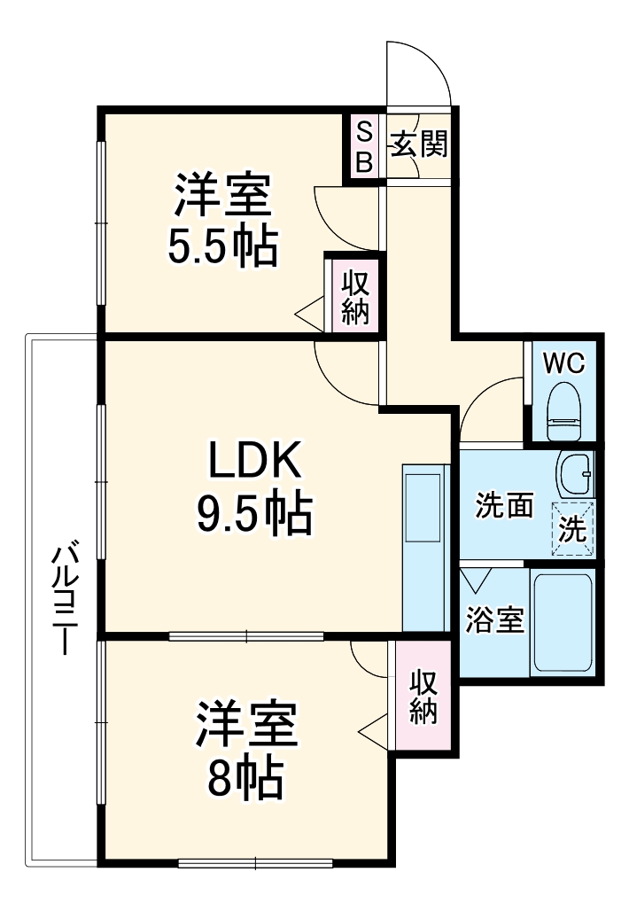プリンス蒔田2の間取り