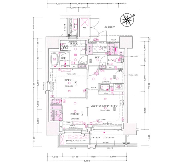 シエリア町屋の間取り