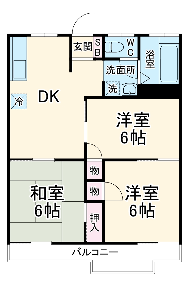 パールハイツ砂川の間取り