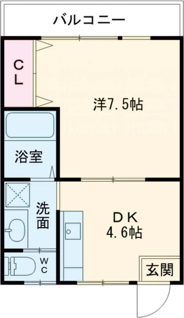 咲花ヴィラB棟の間取り