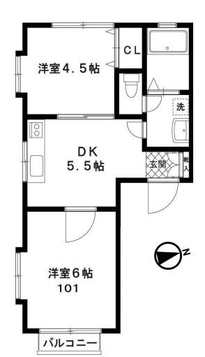 ハイツモミジの間取り