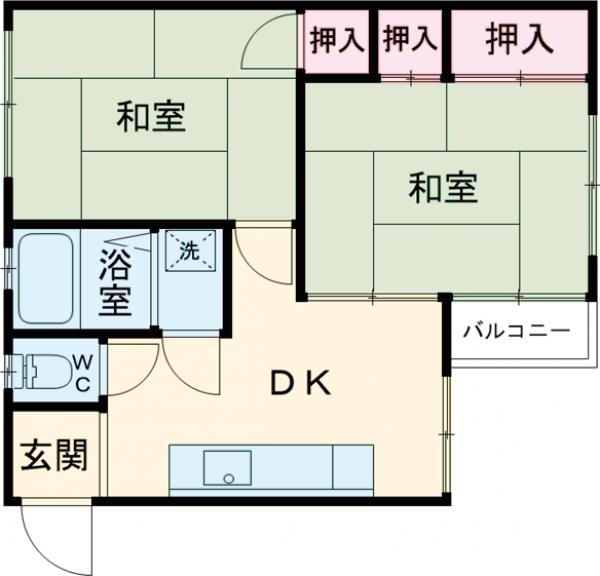 亀山マンションの間取り