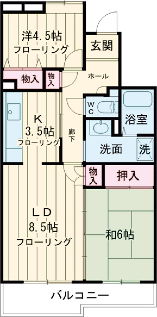 コーポレート小金井梶野通り5号棟の間取り