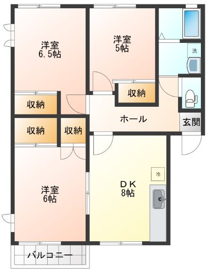 レジデンス椚田の間取り