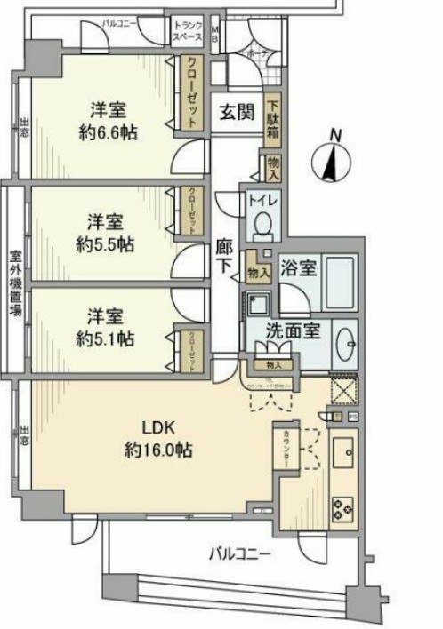 グローリオ木場公園の間取り