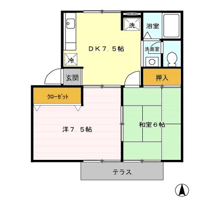 ジュネスなかじま A/Bの間取り