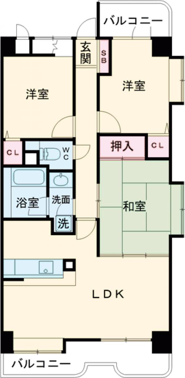 ダイアパレス水戸の間取り