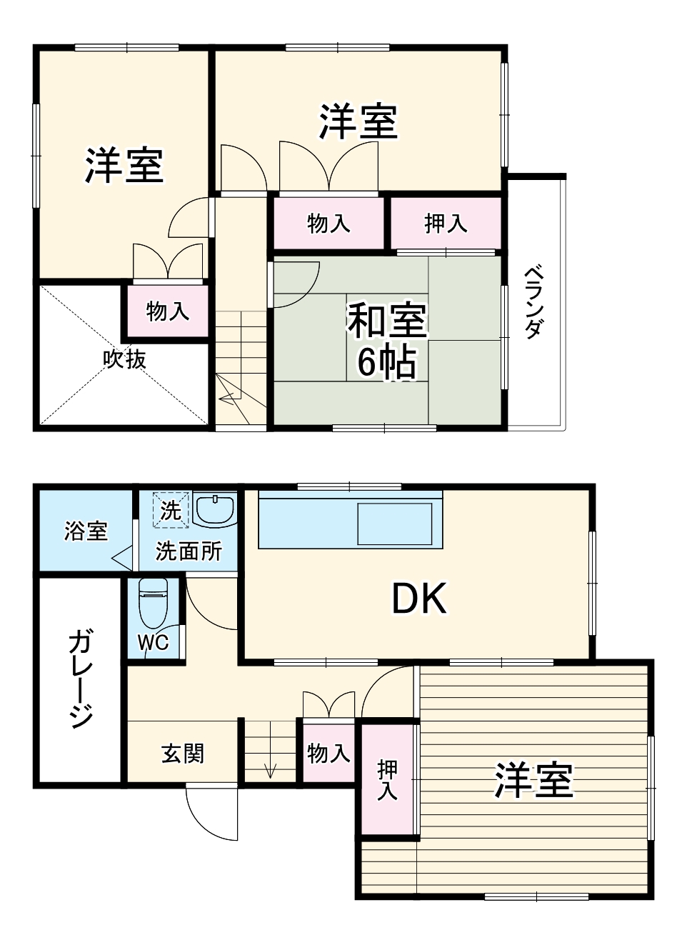 寄居牟礼戸建の間取り