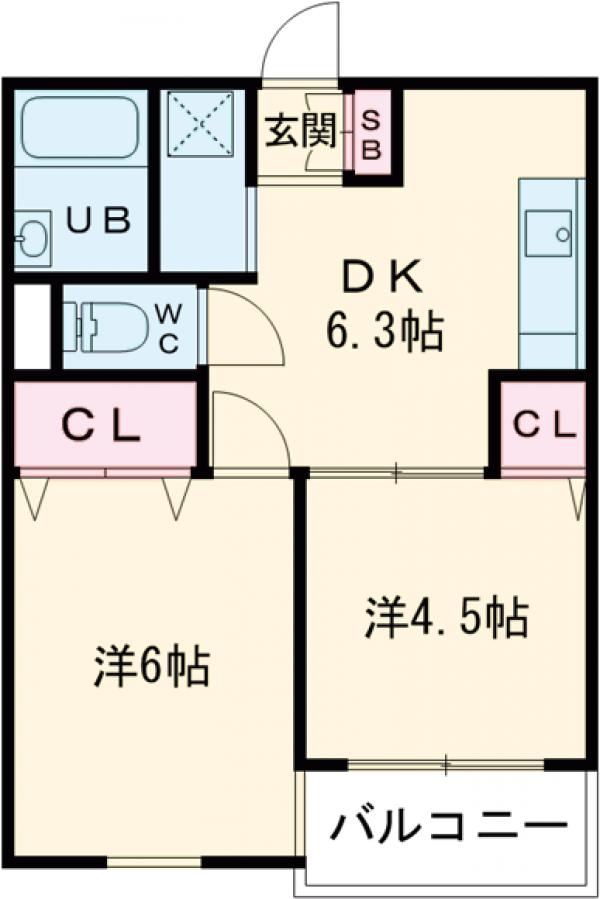 ハイム川原の間取り