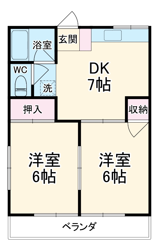 ペア―パレスAの間取り